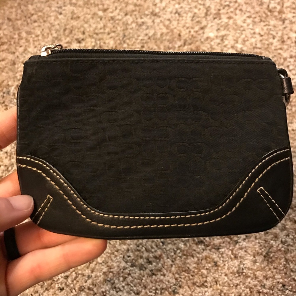 Coach signature wristlet